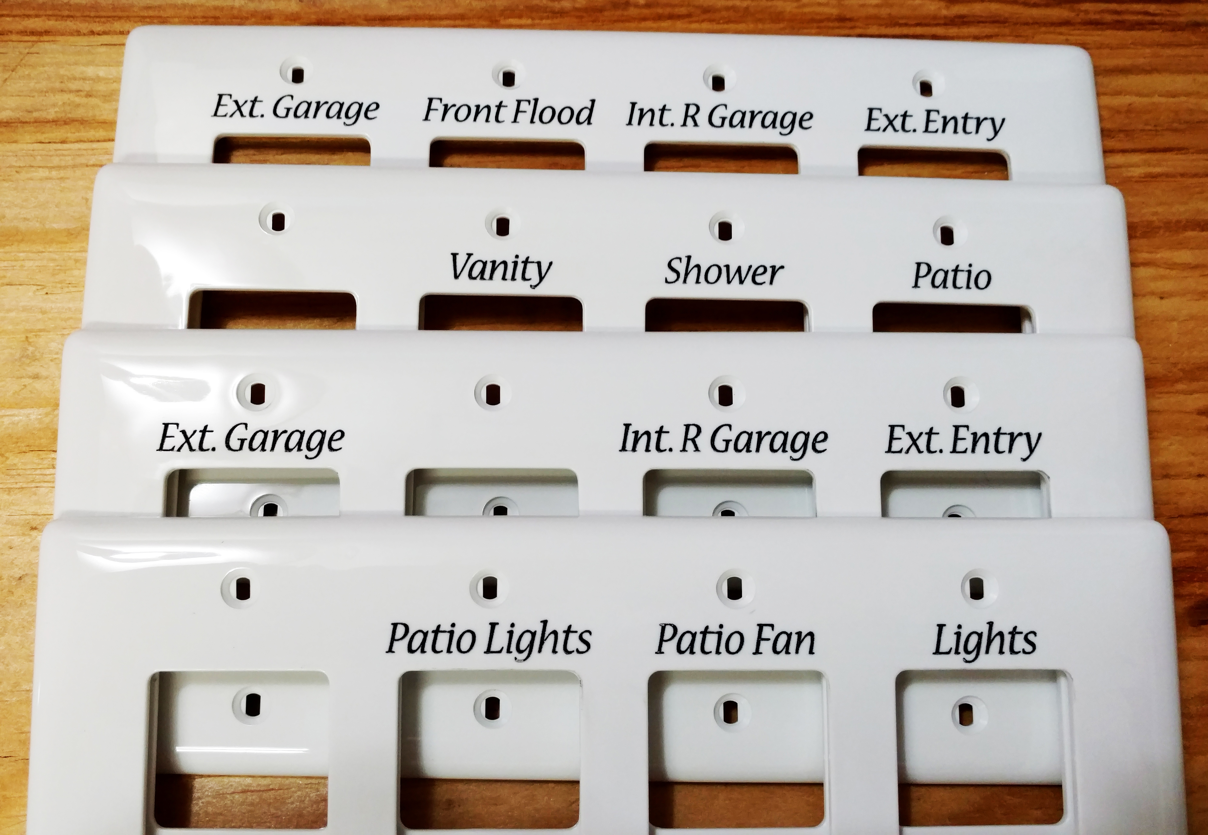 Engraving Plastic Switch Plates Stainless Aluminum or Metal Switchplates