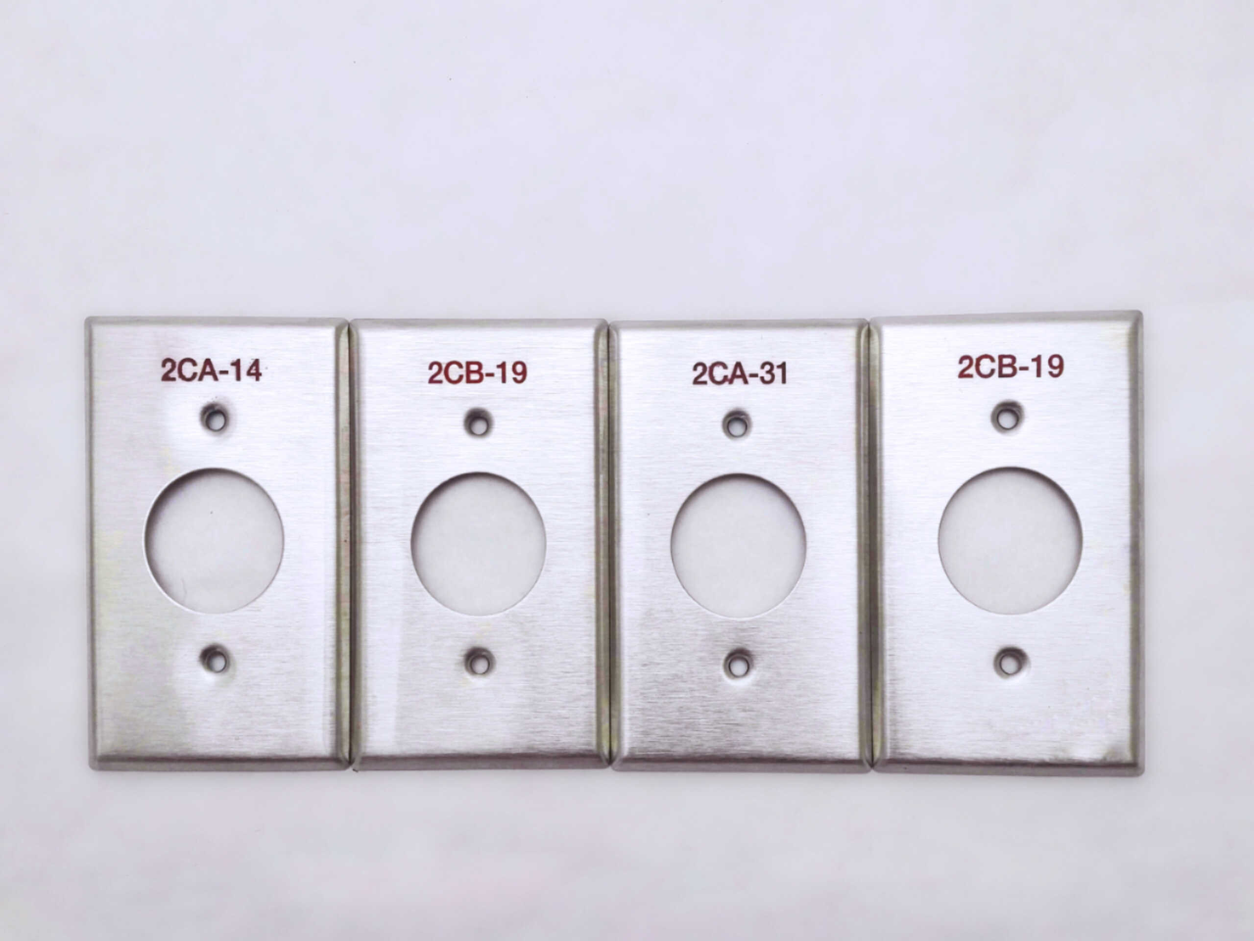 stainless steel custom engraved and paint-filled Switch plate for hospitals, medical centers, federal buildings, universities