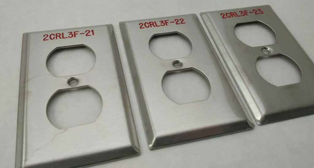 Engraving Metal Switchplates - We Engrave Day In and Day Out!