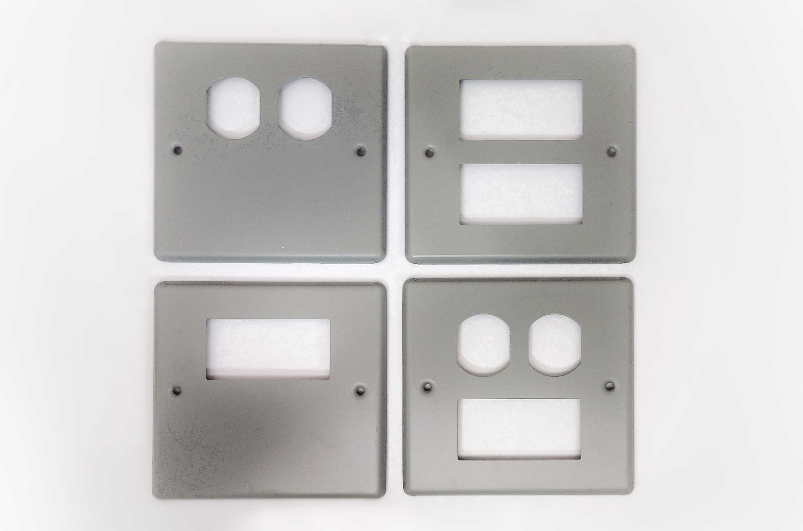 stainless steel outlet covers, switch covers, switchplate engraving and paint-filling